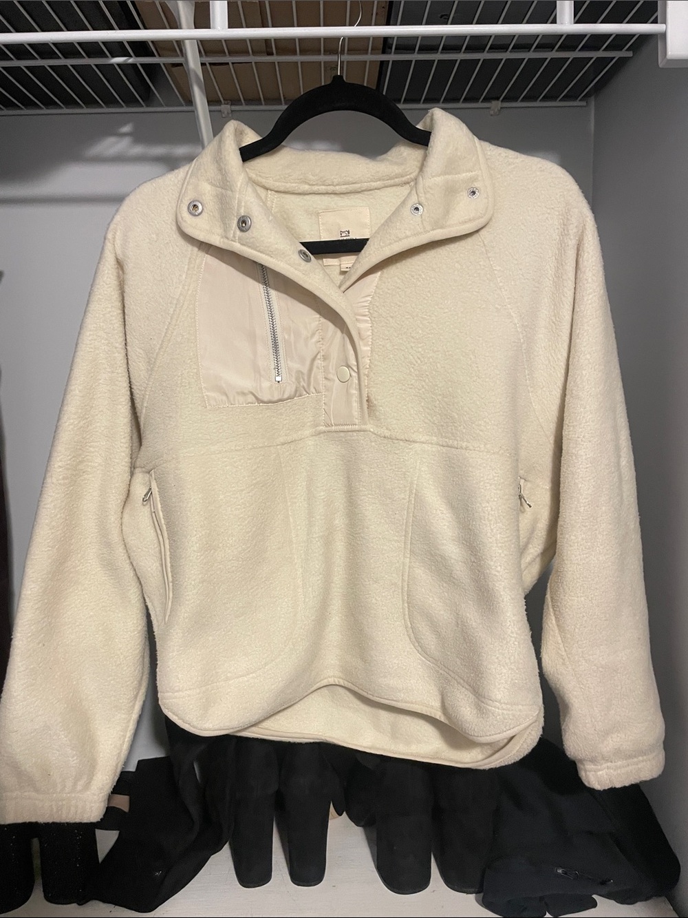 Thread & Supply Cream Pullover Fleece Jacket